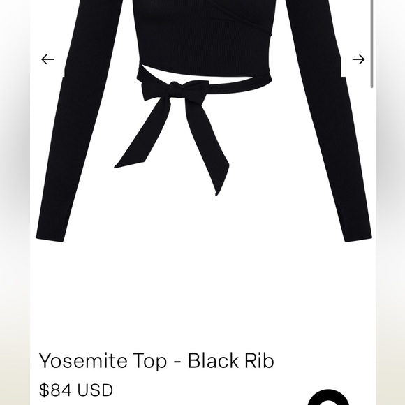 Monday Body Yosemite Black Wrap Top - Picture 4 of 5